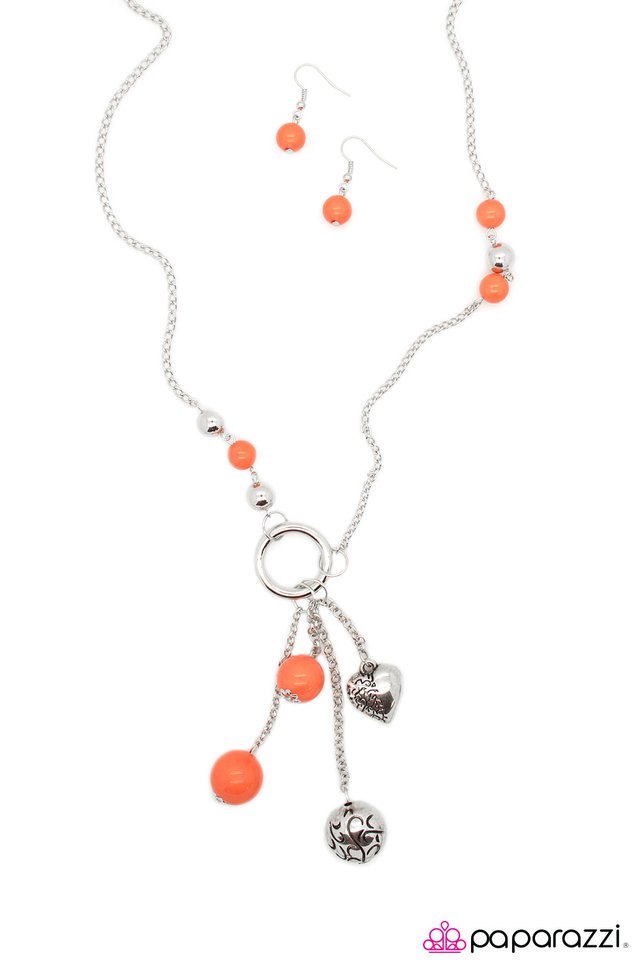Paparazzi ♥ Part Of The Movement - Orange ♥ Necklace