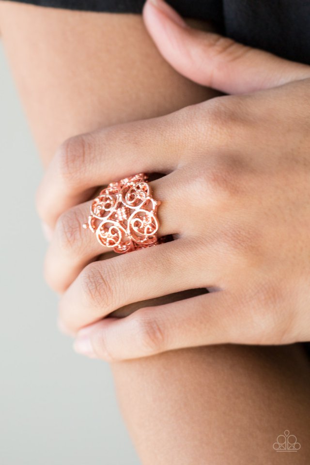 Paparazzi ♥ Victorian Valor - Copper ♥ Ring