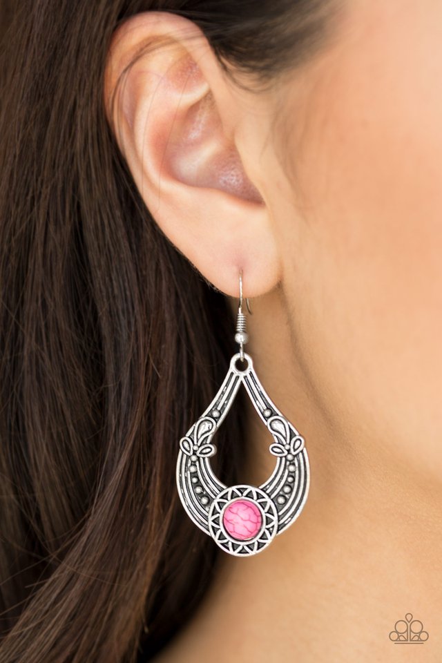 Paparazzi ♥ Sol Sonata - Pink ♥ Earrings