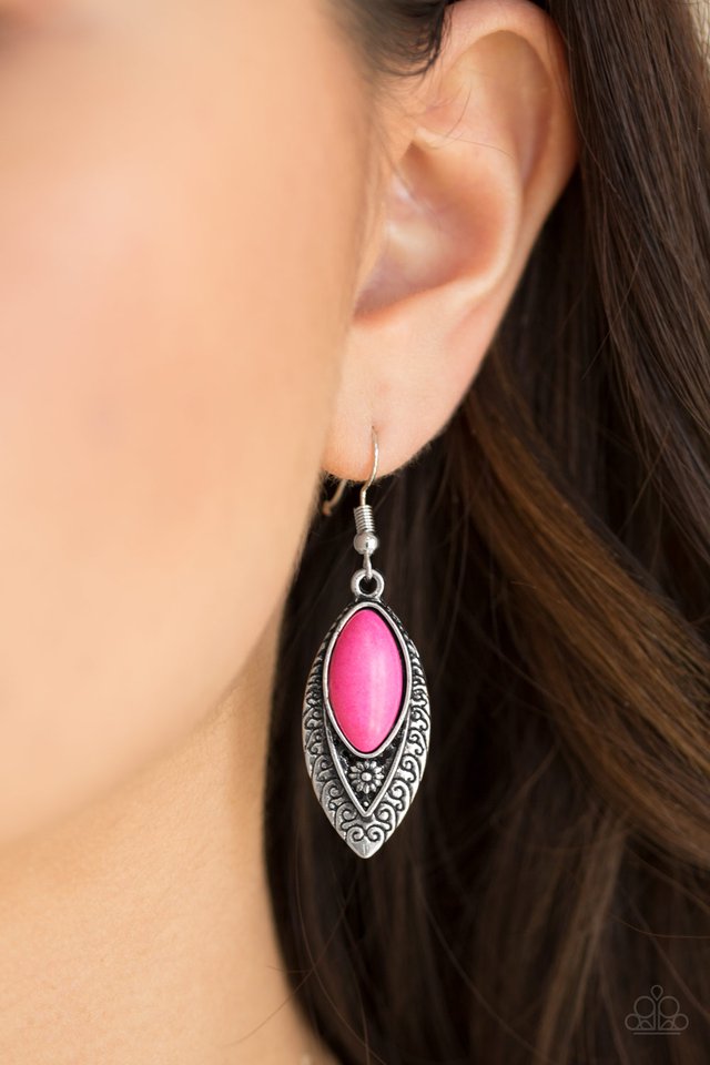 Paparazzi ♥ Desert Garden - Pink ♥ Earrings