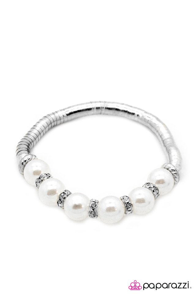 Paparazzi ♥ If I Were A Rich Girl - White ♥ Bracelet