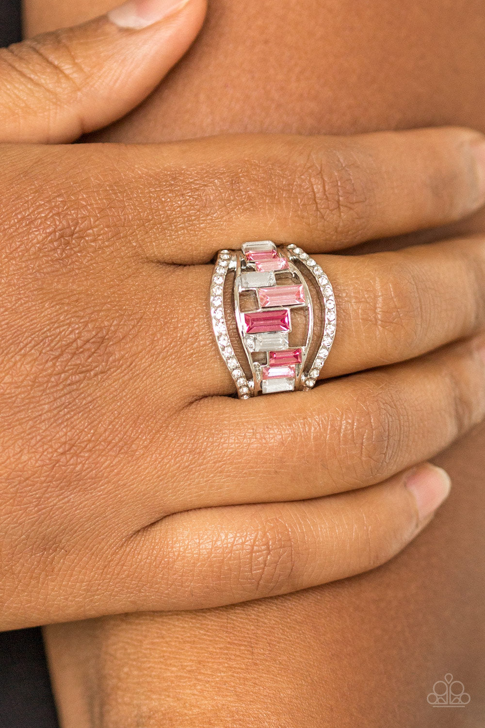 Paparazzi ♥ Treasure Chest Charm - Pink ♥ Ring