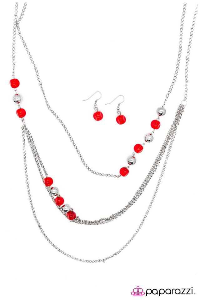 Paparazzi ♥ Fools Rush In - Red ♥ Necklace