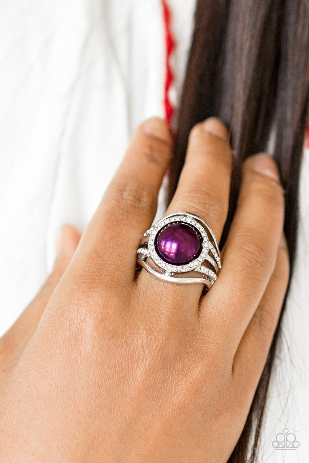 Paparazzi ♥ Pampered In Pearls - Purple ♥ Ring