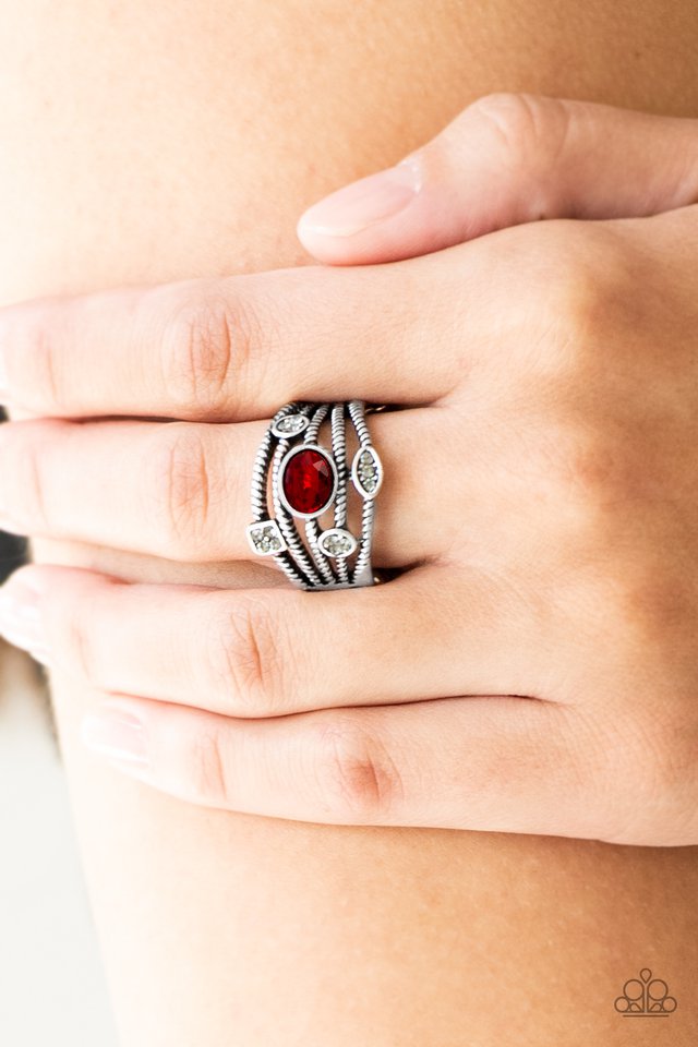Paparazzi ♥ Cosmic Combo - Red ♥ Ring