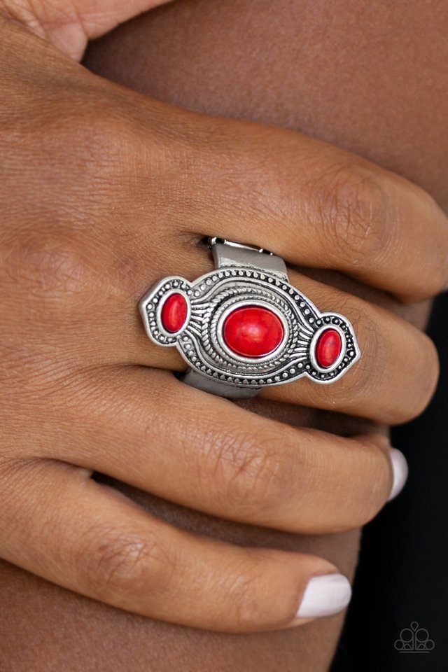 Paparazzi ♥ Dune Drifter - Red ♥ Ring