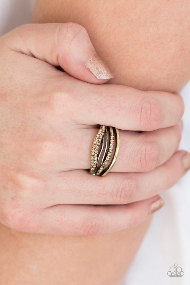 Paparazzi ♥ Bank On It - Brass ♥ Ring