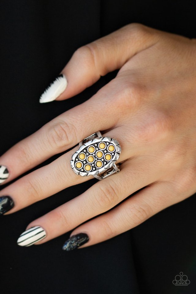 Paparazzi ♥ Cactus Garden - Yellow ♥ Ring