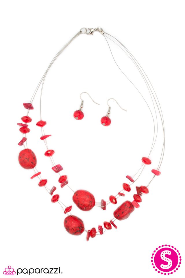Paparazzi ♥ Adorably Artisan - Red ♥ Necklace