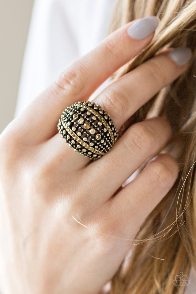 Paparazzi ♥ Up In ARMOR - Brass ♥ Ring