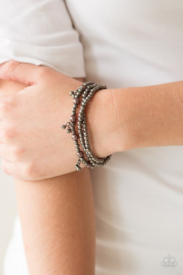 Paparazzi ♥ GRANDIOSE Slam - Black ♥ Bracelet