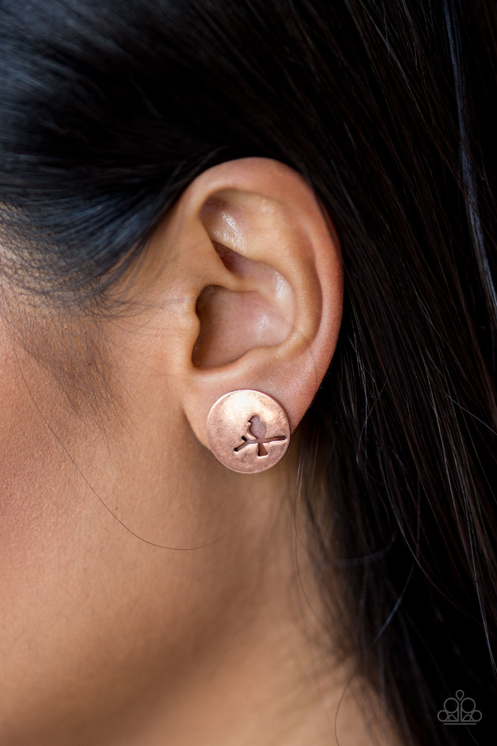 Paparazzi ♥ The Bird Has Flown - Copper ♥ Post Earrings
