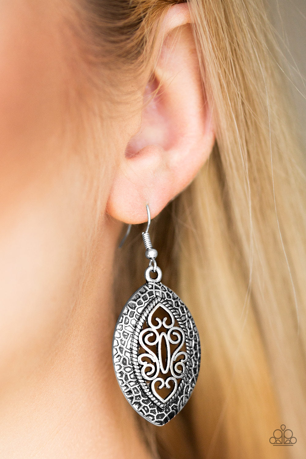 Paparazzi ♥ Tribal Tribute - Silver ♥ Earrings