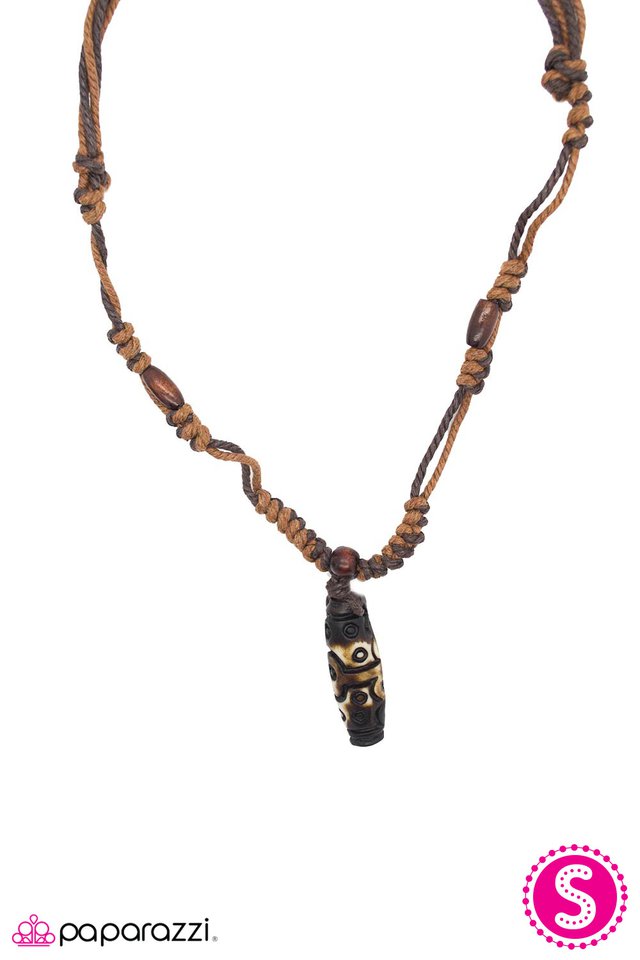 Paparazzi ♥ Time For Tiki - Brown ♥ Necklace