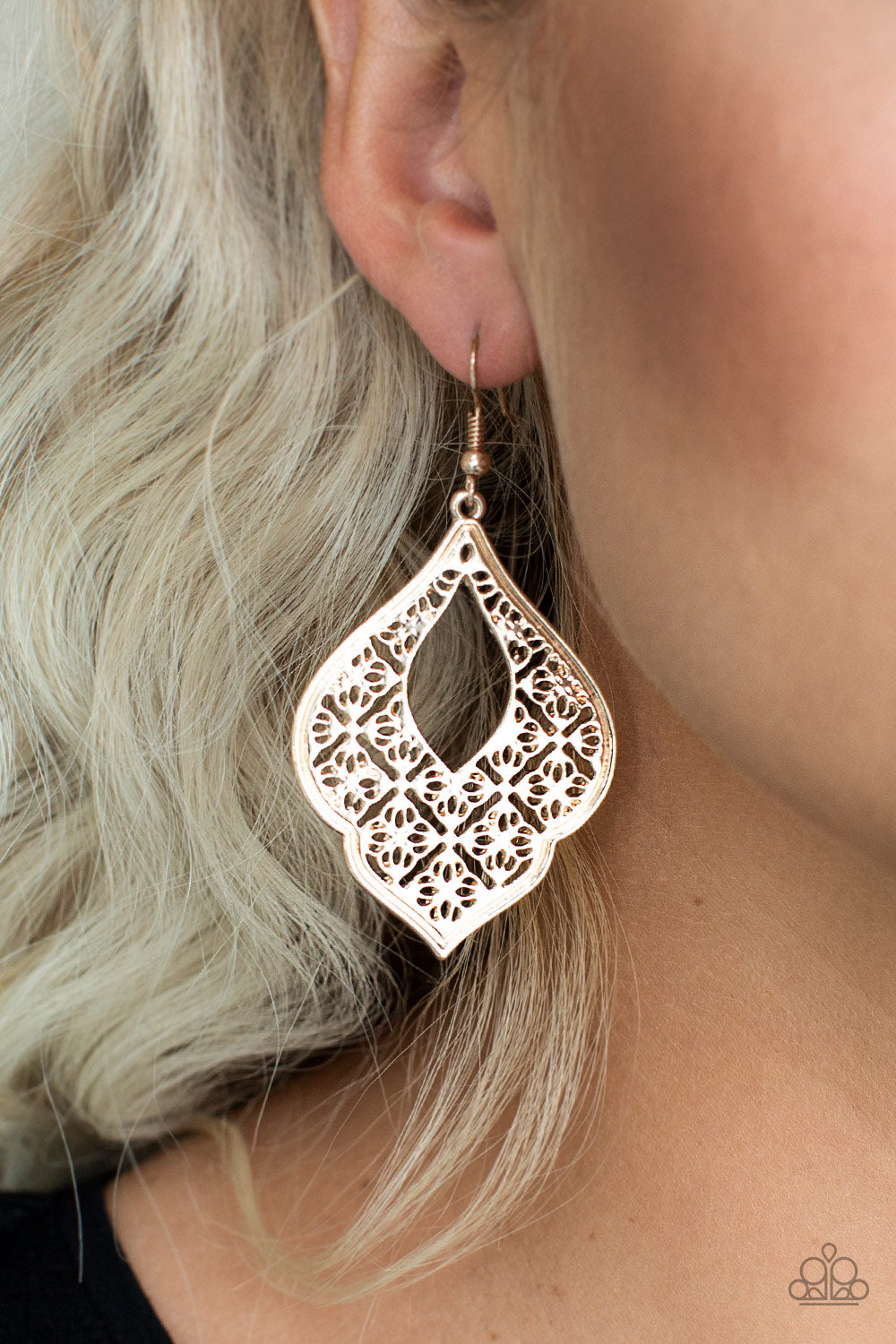 Paparazzi ♥ Totally Taj Mahal - Rose Gold ♥ Earrings