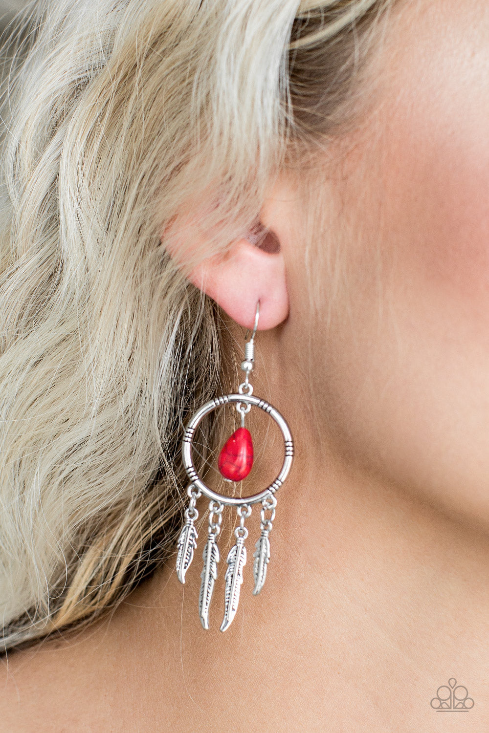 Paparazzi ♥ Southern Plains - Red ♥ Earrings