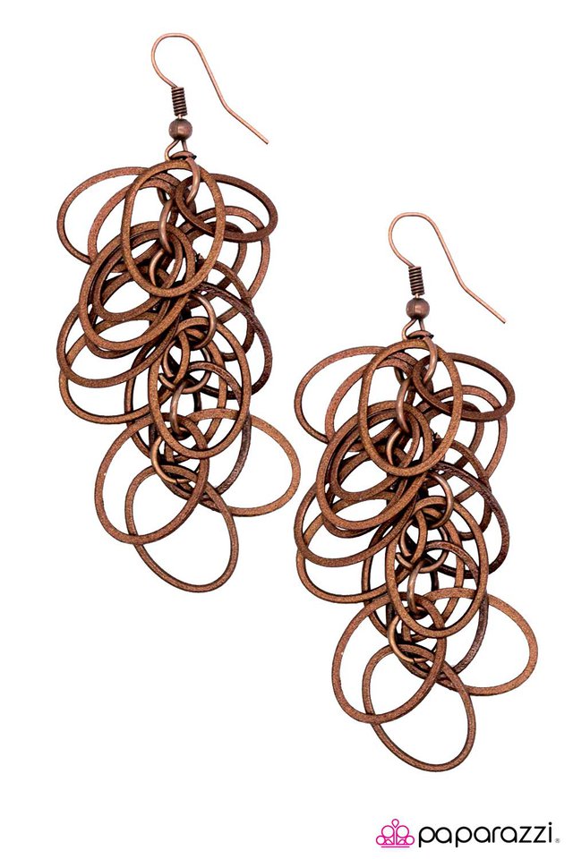 Paparazzi ♥ Over the Top - Copper ♥ Earrings