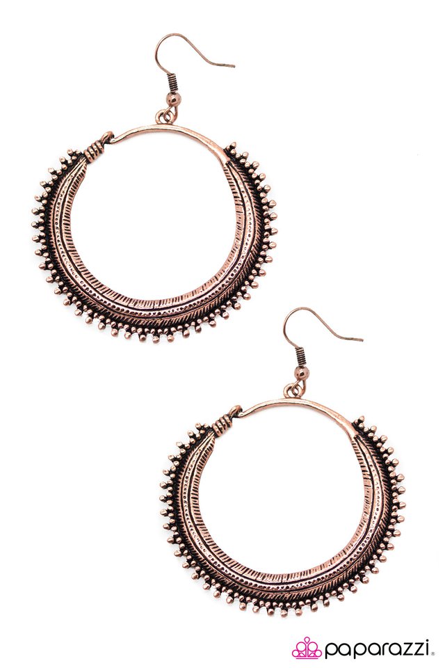 Paparazzi ♥ When In Rome - Copper ♥ Earrings
