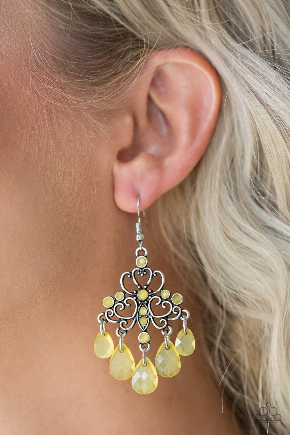 Paparazzi ♥ Dip It GLOW - Yellow ♥ Earrings