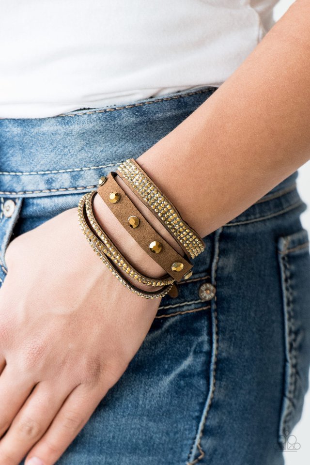 Paparazzi ♥ Totally Rockable - Brass ♥ Bracelet