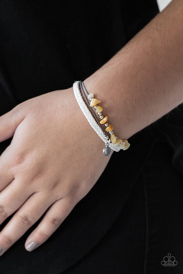 Paparazzi ♥ A PEACE Of Work - Yellow ♥ Bracelet