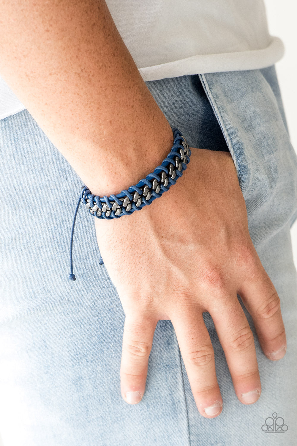 Paparazzi ♥ Racer Edge - Blue ♥ Bracelet