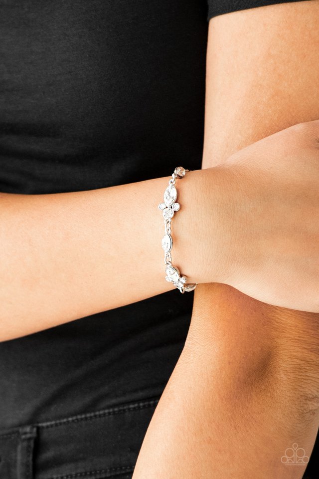 Paparazzi ♥ At Any Cost - White ♥ Bracelet