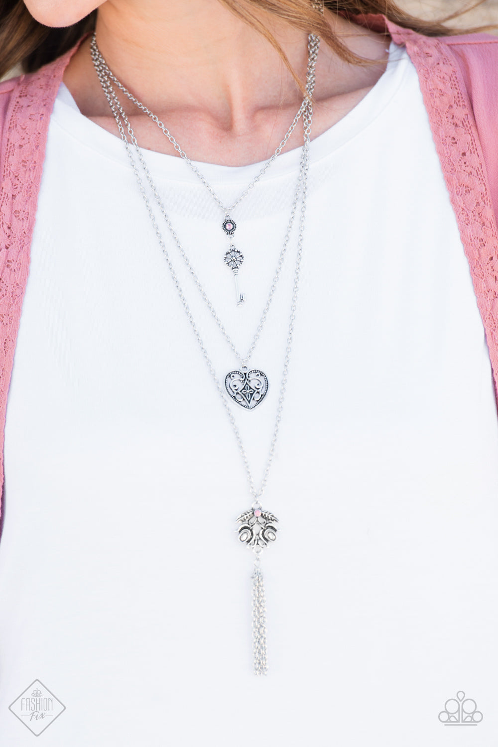 Paparazzi ♥ Love Opens All Doors - Pink ♥ Necklace