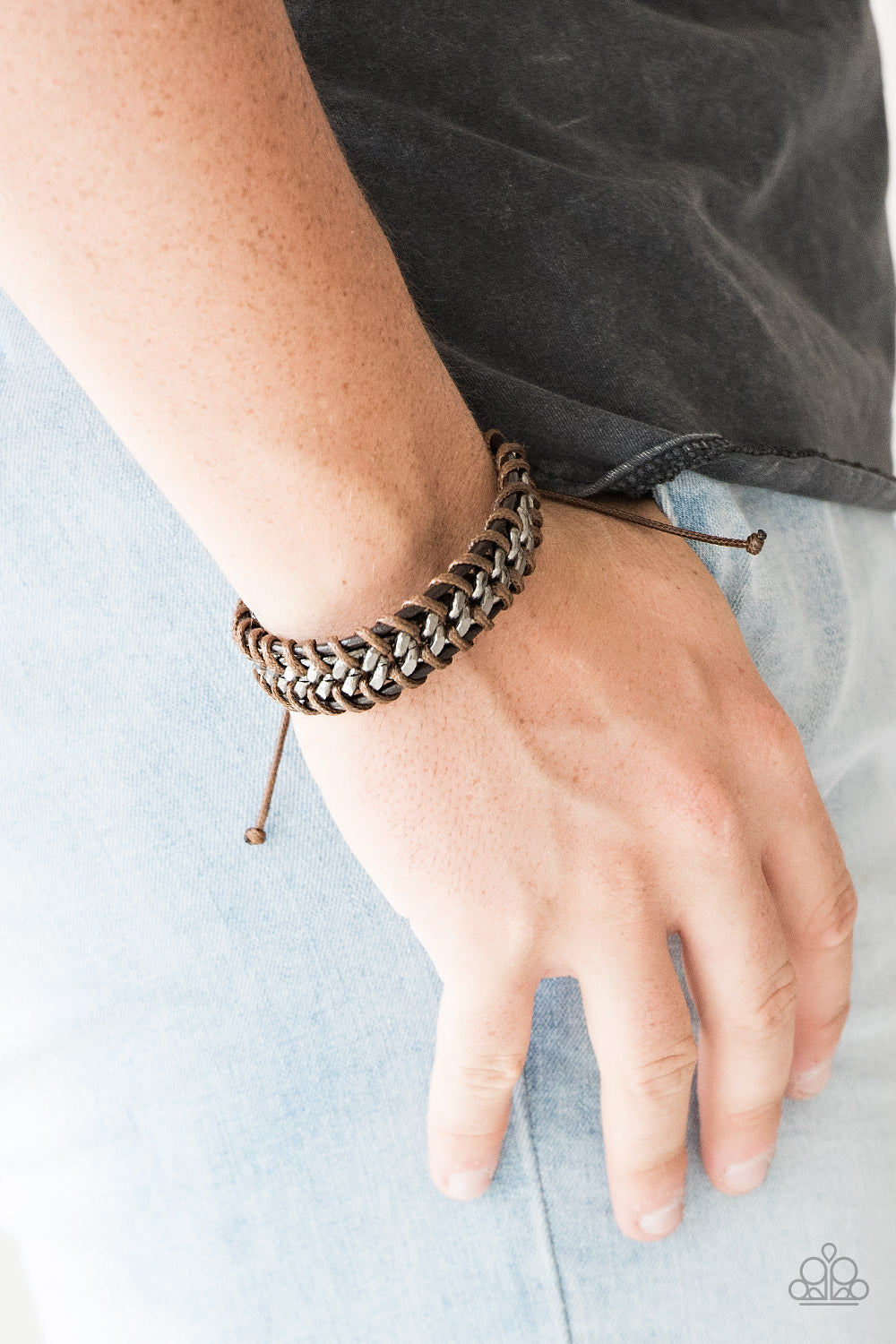 Paparazzi ♥ Racer Edge - Brown ♥ Bracelet