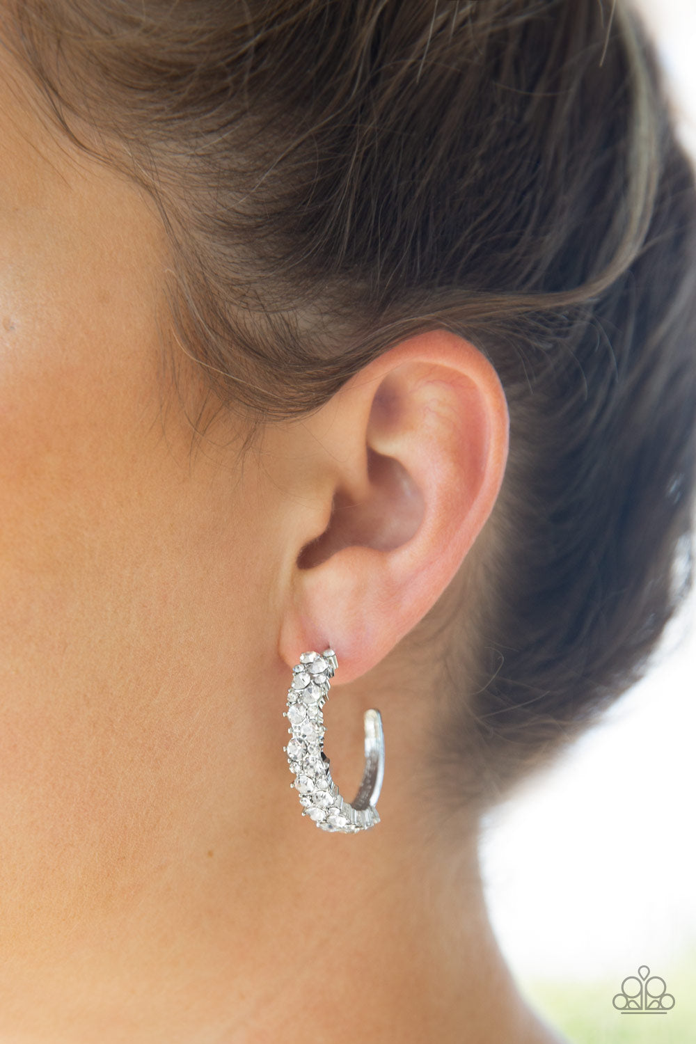 Paparazzi ♥ Glitter Galaxy - White ♥ Earrings