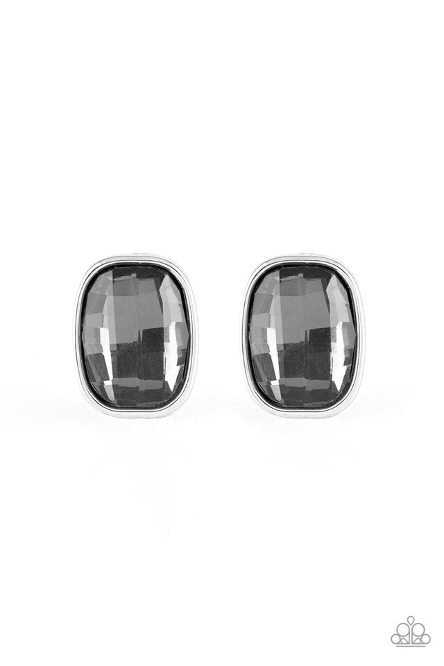 Incredibly Iconic Brown Silver Tone Paparazzi Pierced Stud Earrings - NEW