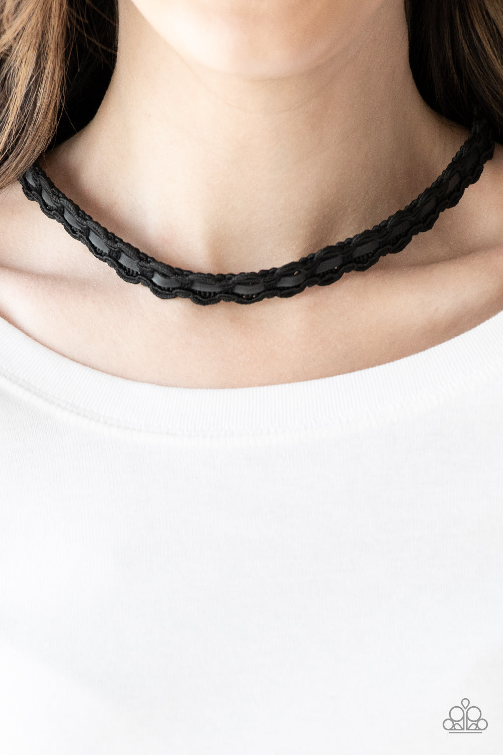 Paparazzi ♥ Track Tracker - Black ♥ Necklace