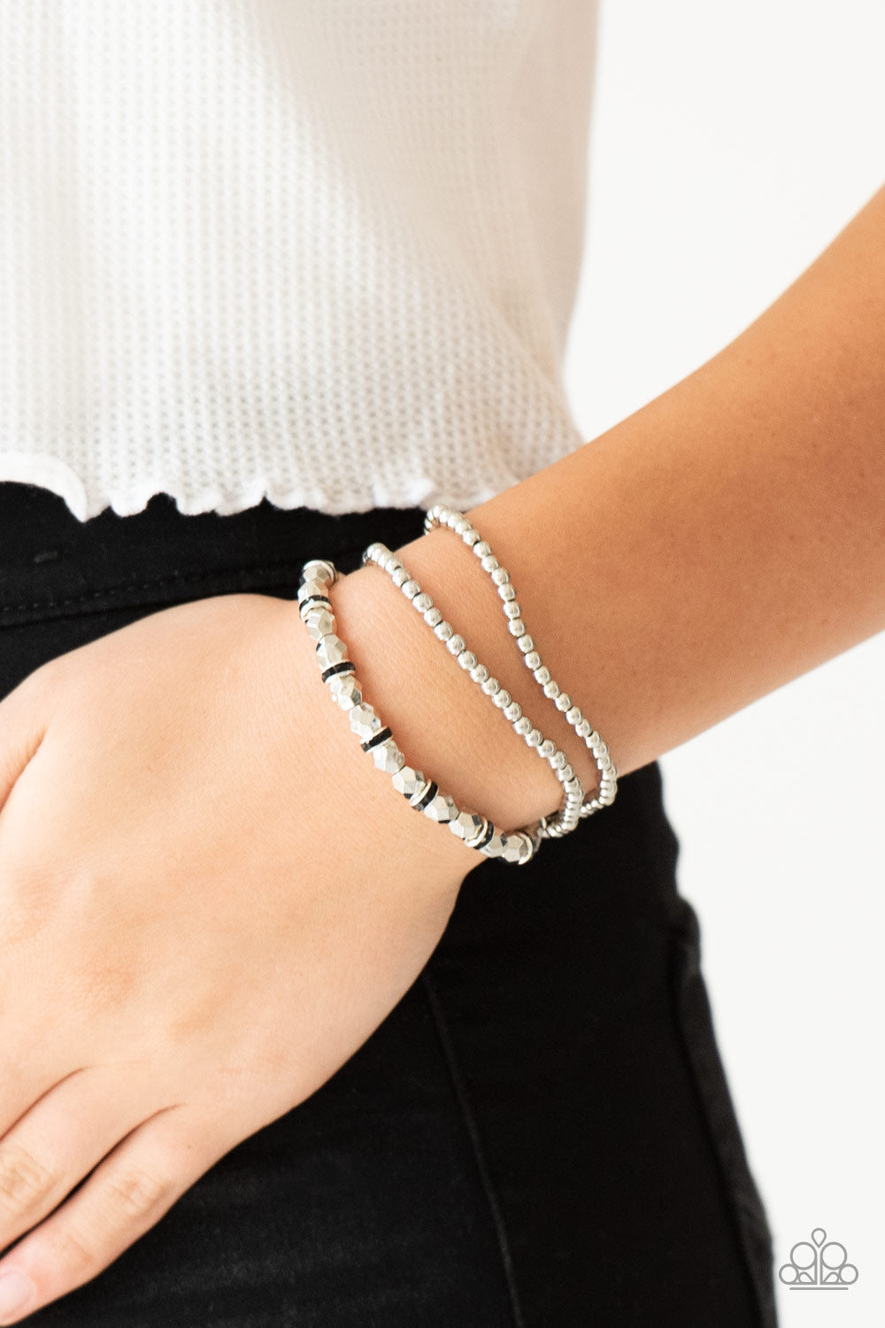 Paparazzi ♥ Let There BEAM Light - Black ♥ Bracelet
