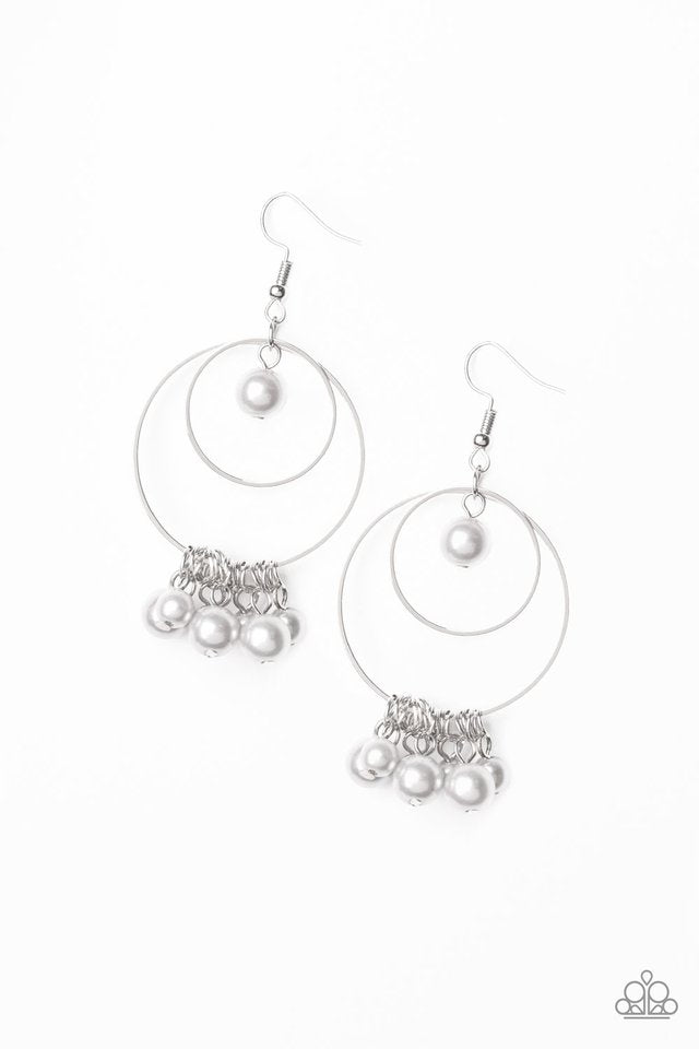 ♥ York Paparazzi ♥ - Attraction Silver New LisaAbercrombie – Earrings