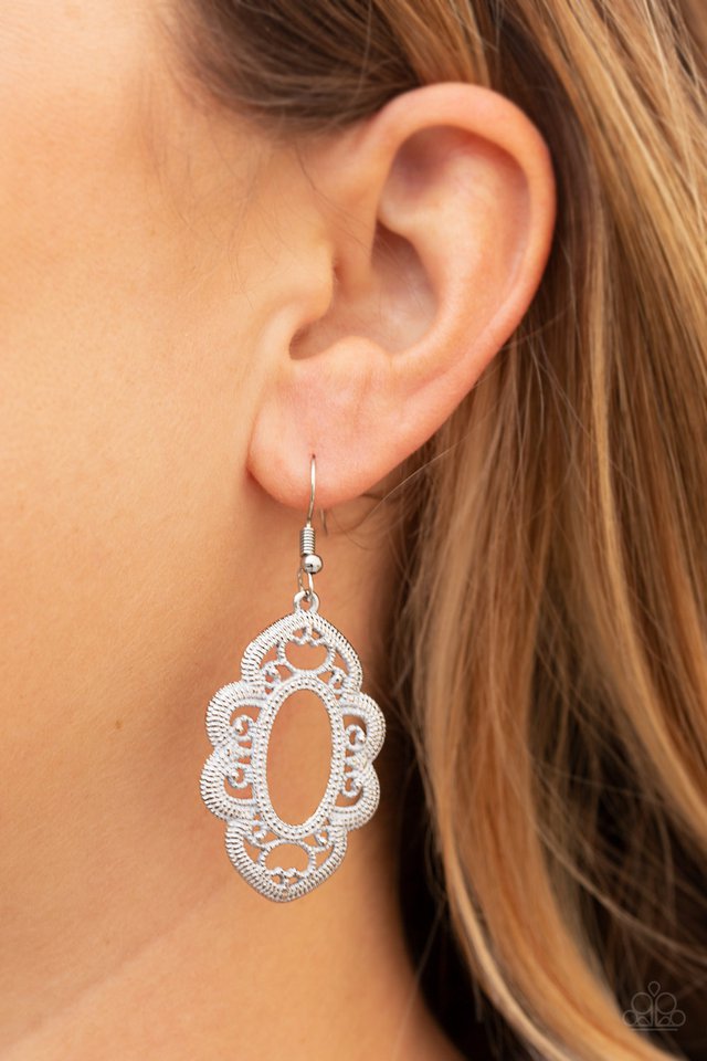 Paparazzi ♥ Mantras and Mandalas - White ♥ Earrings