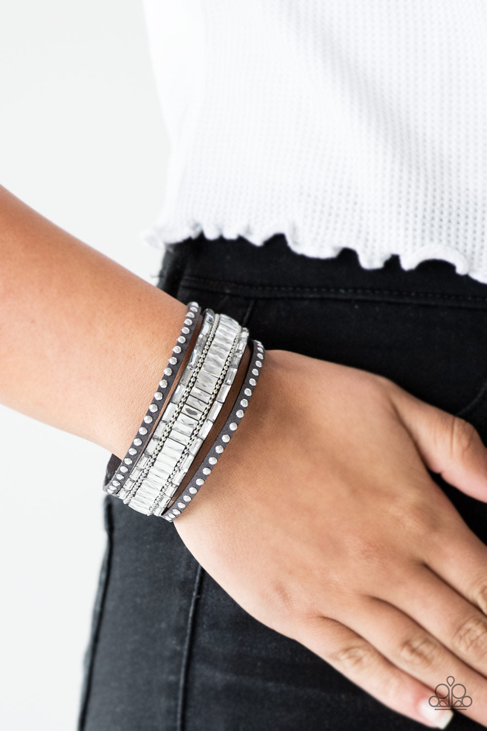Paparazzi ♥ Rock Star Rocker - Silver ♥ Bracelet