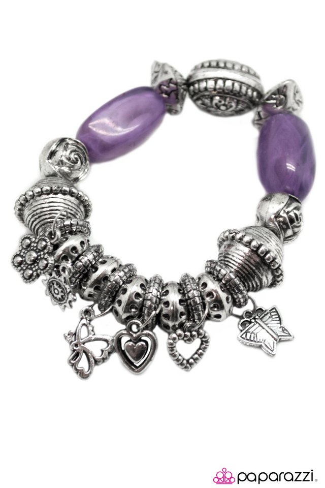 Paparazzi ♥ Give It a Swirl - Purple ♥ Bracelet