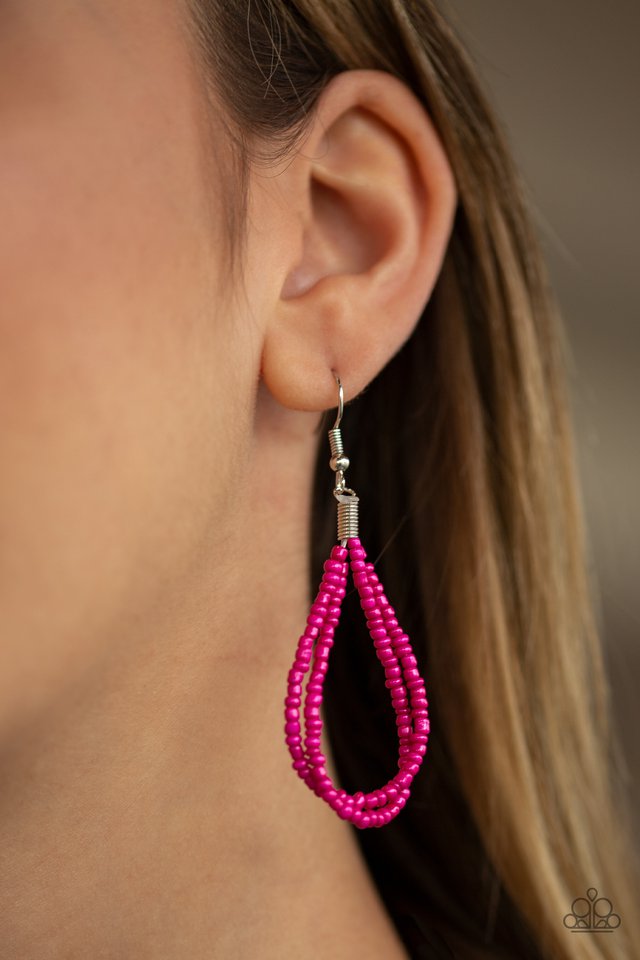 Paparazzi ♥ Peacefully Pacific - Pink ♥ Necklace