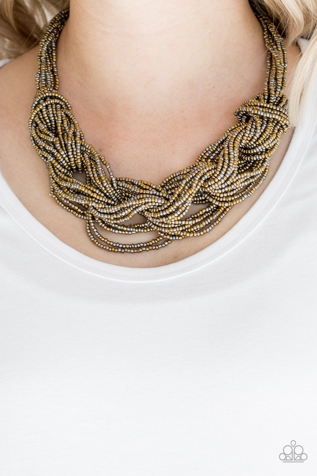 Paparazzi ♥ City Catwalk - Brass ♥ Necklace