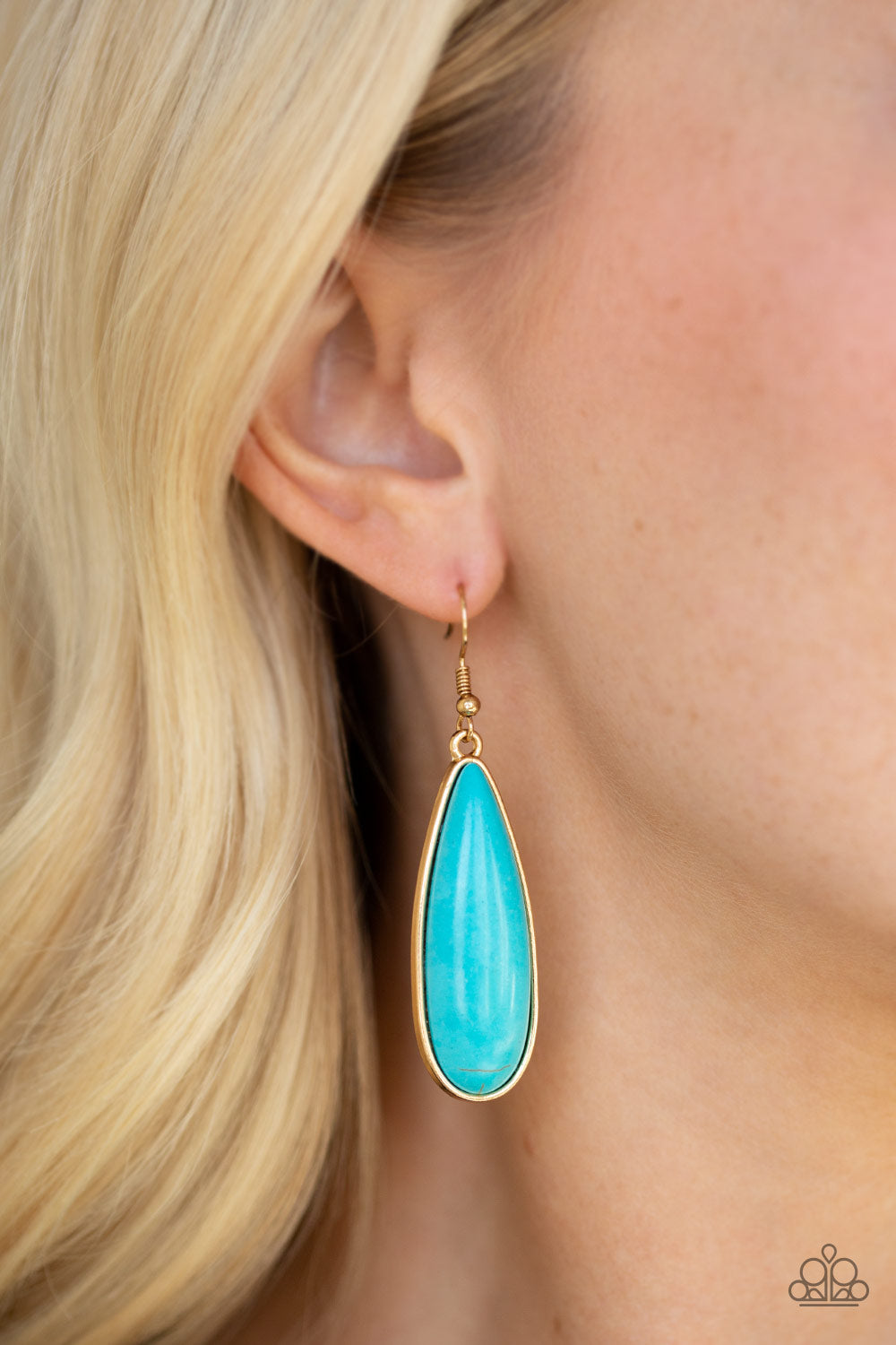 Paparazzi ♥ Santa Fe Skies - Gold ♥ Earrings