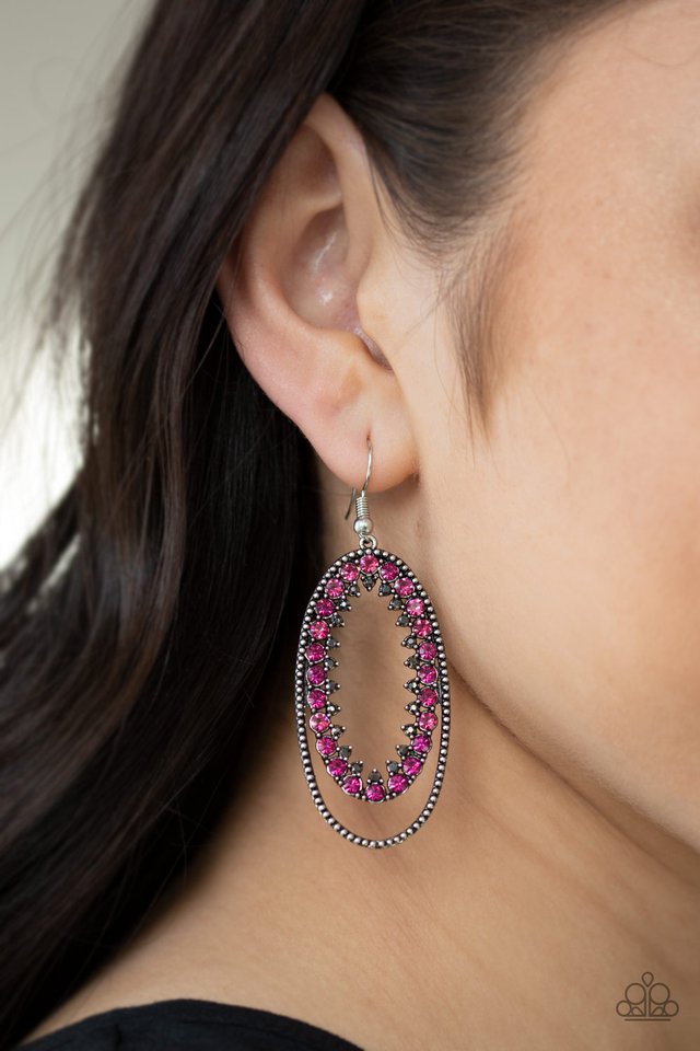 Paparazzi ♥ Marry Into Money - Pink ♥ Earrings