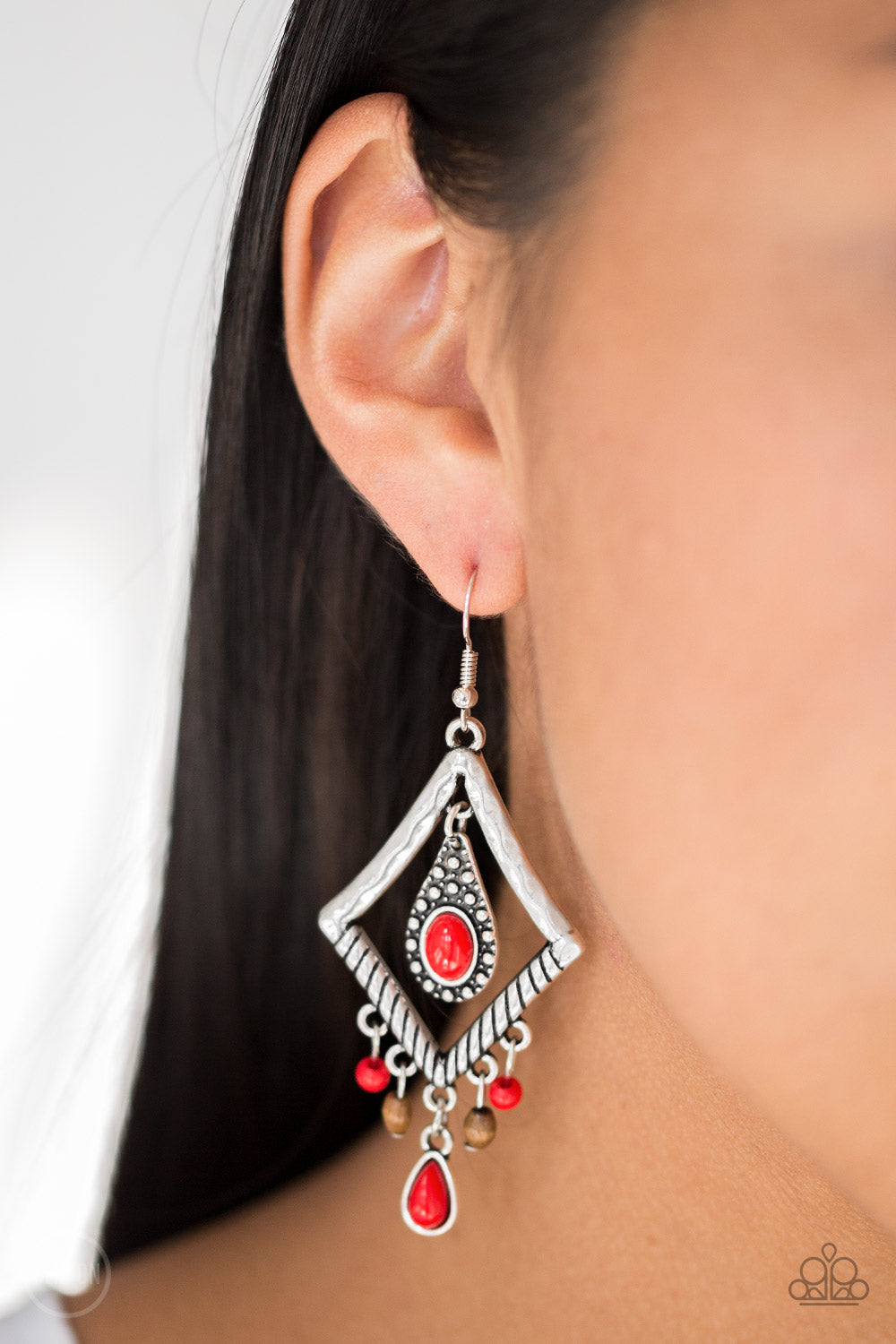 Paparazzi ♥ Southern Sunsets - Red ♥ Earrings