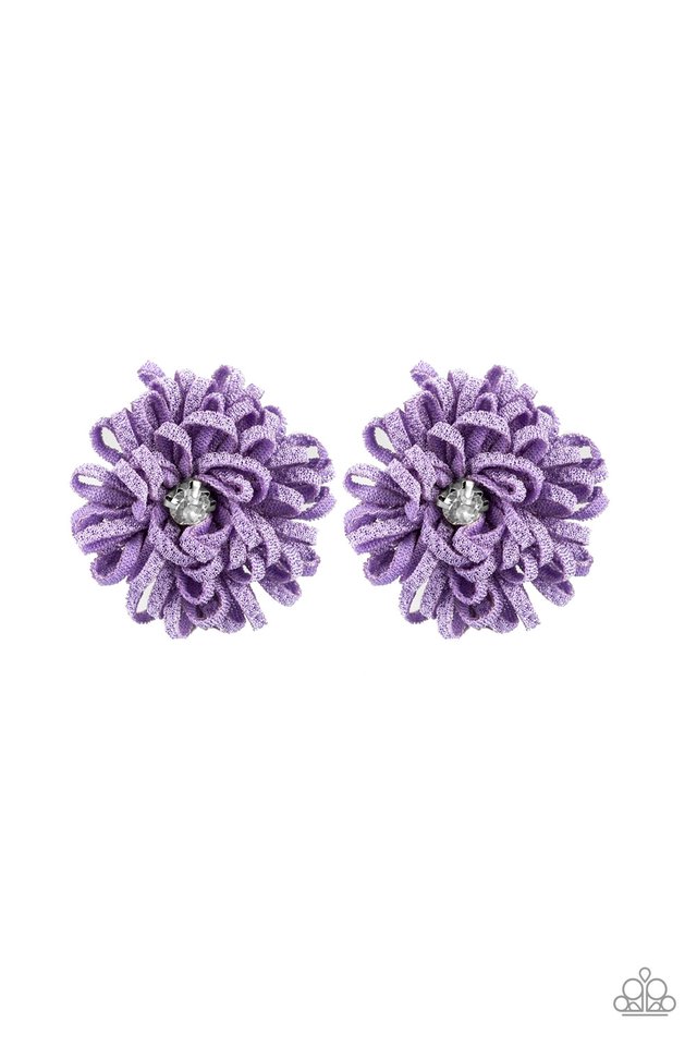 Paparazzi ♥ Peppy In Petunias - Purple ♥ Hair Clip