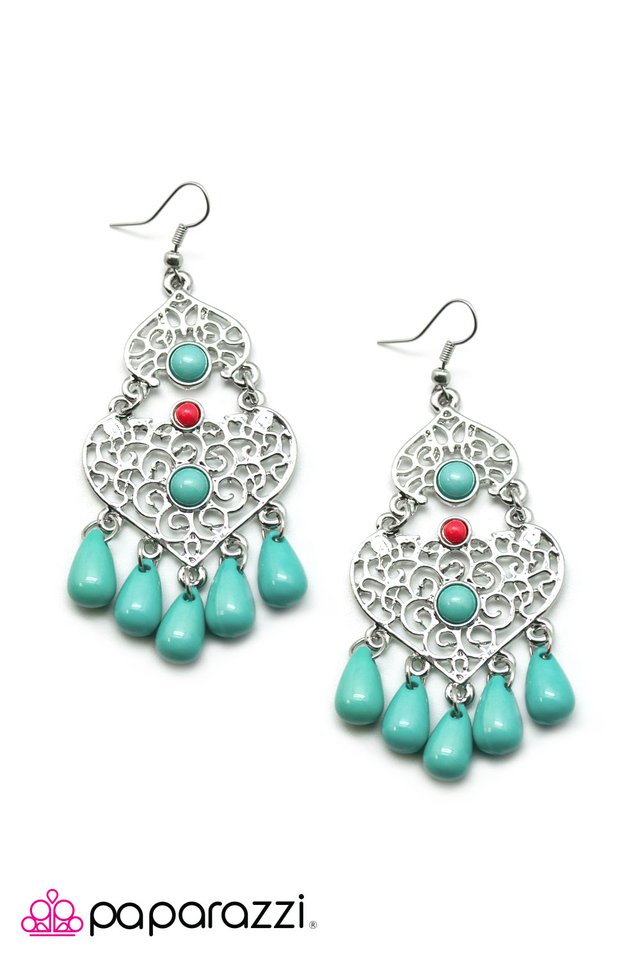 Paparazzi ♥ Boho Bollywood - Blue ♥ Earrings