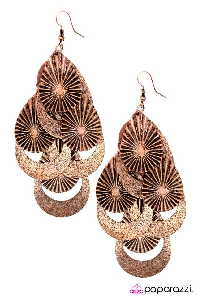 Paparazzi ♥ Glitterazzi - Copper ♥ Earrings