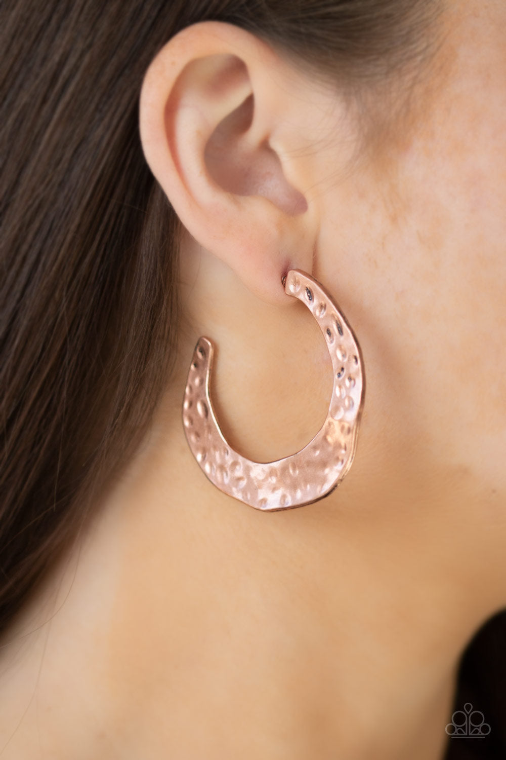 Paparazzi ♥ The HOOP Up - Copper ♥ Earrings