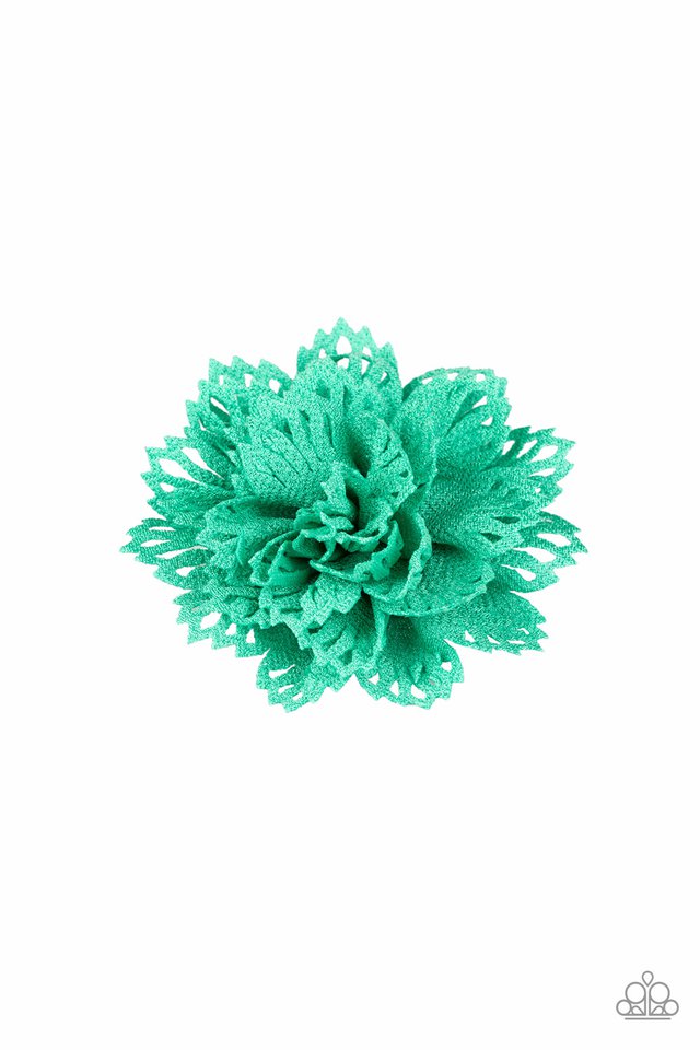 Paparazzi ♥ Floral Flair - Green ♥ Hair Clip