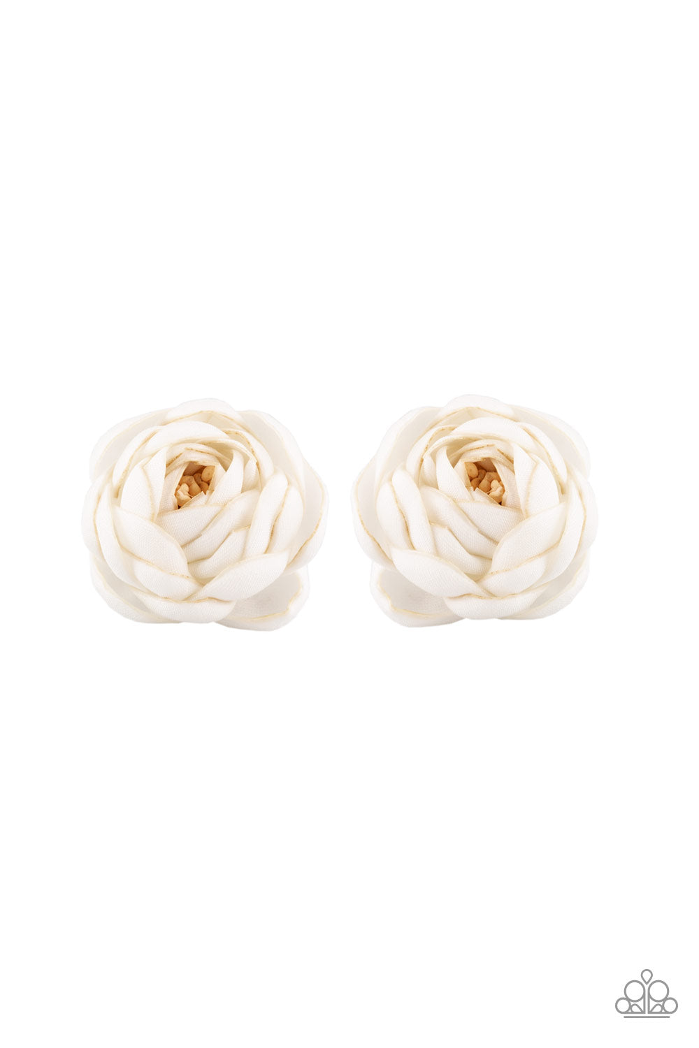 Paparazzi ♥ Dapper In Dahlias - White ♥ Hair Clip