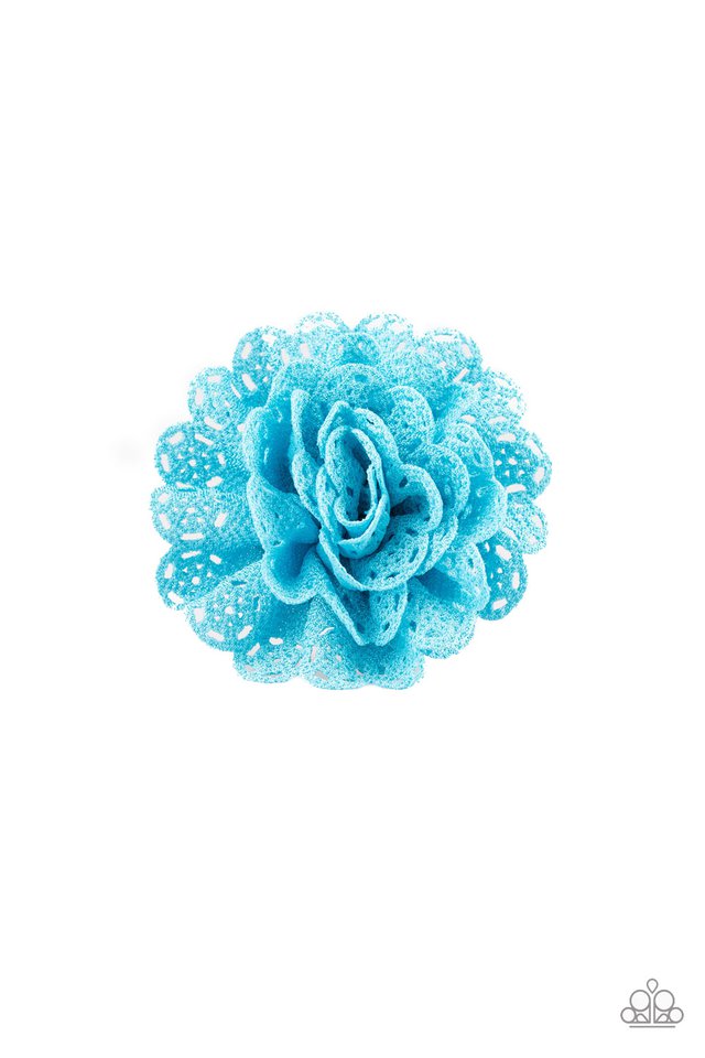 Paparazzi ♥ Floral Fashionista - Blue ♥ Hair Clip