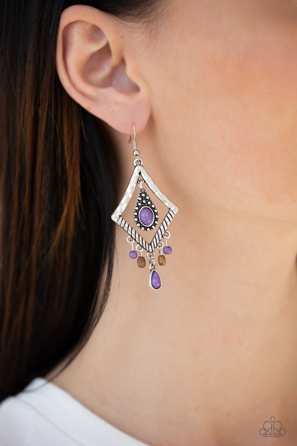 Paparazzi ♥ Southern Sunsets - Purple ♥ Earrings